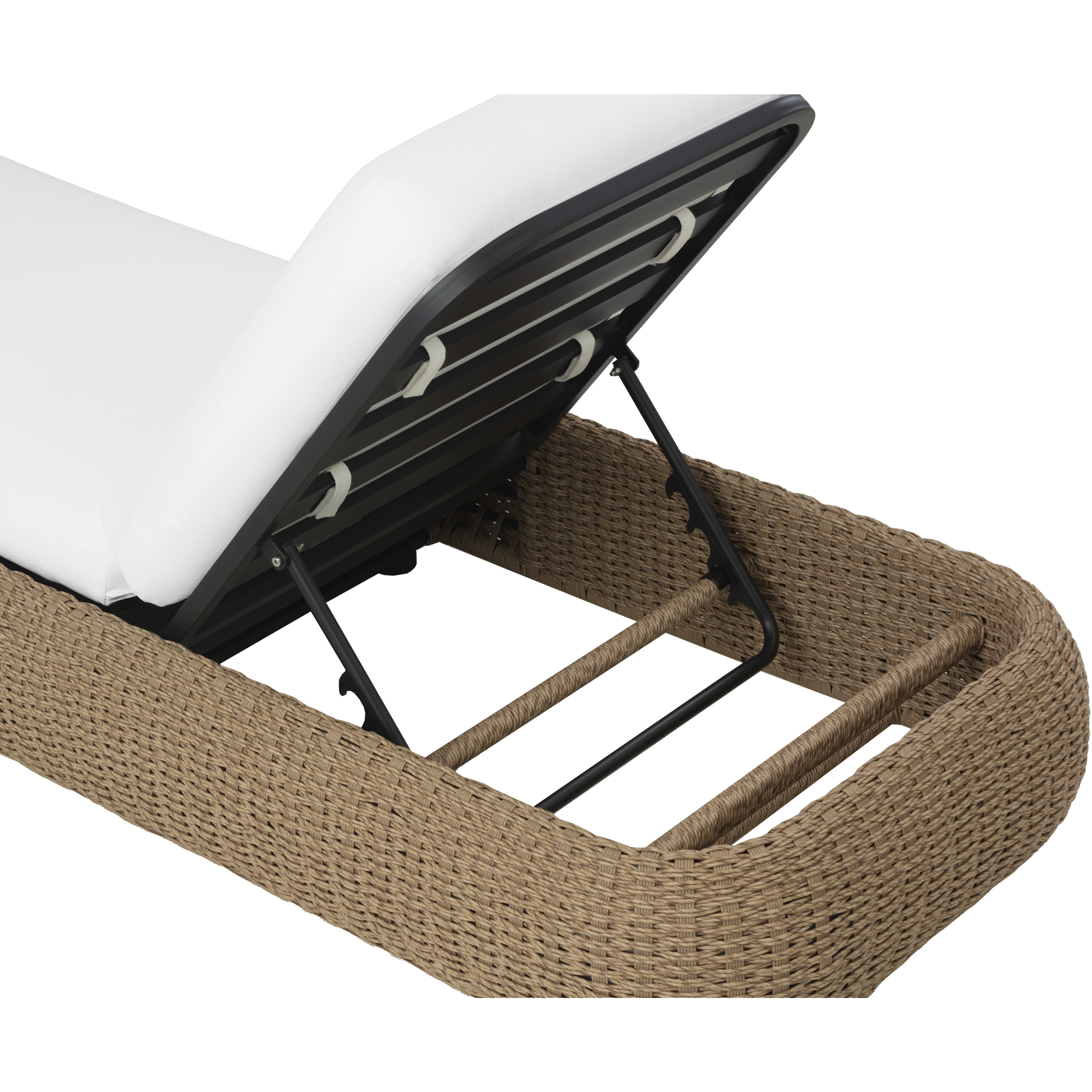 Barcelona Natural / Stinson White Outdoor Lounger